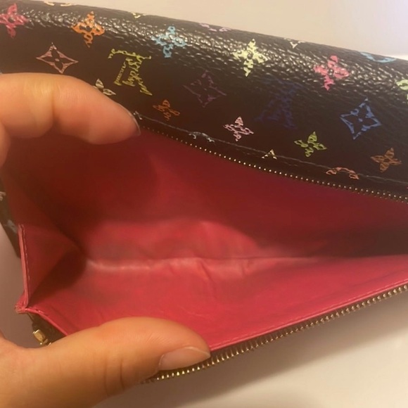 Louis Vuitton Black Murakami Multi Color Bucket Wallet - Picture 13 of 15
